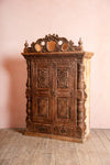 Elaborately Carved Vintage Cabinet with Mirrors