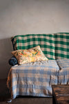 Pale Blue 100% Recycled Gingham Throw