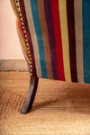 Striped Velvet Armchair