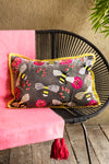 Embroidered Bees Cotton Cushion Cover