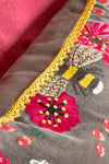 Embroidered Bees Cotton Cushion Cover