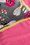 Embroidered Bees Cotton Cushion Cover