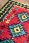 Red and Green Kilim Rug