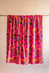 Coral Bird of Paradise Velvet Fabric by the Metre