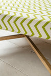 Lime Zig-Zag Block Printed Table