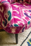 Pink Ikat Armchair