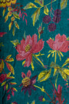 Blue Bird of Paradise Velvet Fabric by the Metre