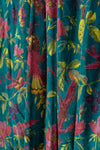 Blue Bird of Paradise Velvet Fabric by the Metre