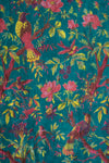 Blue Bird of Paradise Velvet Fabric by the Metre