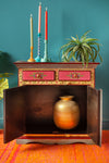 Pavo Hand Painted Wooden Cabinet