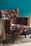 Black Bird of Paradise Velvet Chair