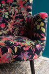 Black Bird of Paradise Velvet Chair