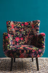 Black Bird of Paradise Velvet Chair