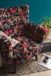 Black Bird of Paradise Velvet Chair