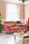 Milla Pink Bird of Paradise Velvet Sofa