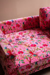 Milla Pink Bird of Paradise Velvet Sofa