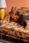 Florence Mustard Tree of Life Velvet Sofa