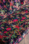 Florence Black Bird of Paradise Velvet Sofa