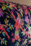 Florence Black Bird of Paradise Velvet Sofa