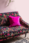 Florence Black Bird of Paradise Velvet Sofa