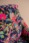 Florence Black Bird of Paradise Velvet Sofa