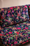 Florence Black Bird of Paradise Velvet Sofa
