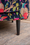 Florence Black Bird of Paradise Velvet Sofa