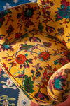 Mustard Tree of Life Velvet Armchair
