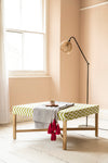 Lime Zig-Zag Block Printed Table