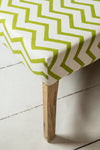 Lime Zig-Zag Block Printed Table