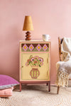 Farmhouse Bloom Hand Painted Cabinet