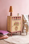 Farmhouse Bloom Hand Painted Cabinet