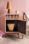 Farmhouse Bloom Hand Painted Cabinet