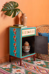 English Rose Hand Painted Cabinet