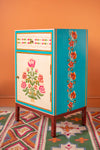 English Rose Hand Painted Cabinet