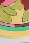 Stained Glass Hand Painted Wooden Table