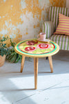 Stained Glass Hand Painted Wooden Table