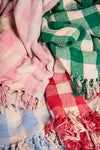 Green 100% Recycled Gingham Throw