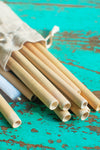 Set of 10 Bamboo Straws