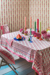Pink City Block Print Table Cloth