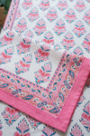 Pink City Block Print Table Cloth