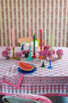Pink City Block Print Table Cloth