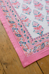 Set of 4 Pink City Block Print Napkins