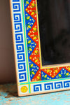 Blue and Orange Lemons Hand Painted Mirror