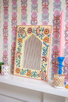 Small Arch Floral Riot Mirror