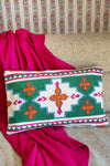 Clover Fields Green and Orange Kilim Cushion Cover