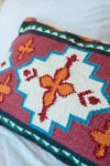 Feuilles Red and Orange Kilim Cushion Cover