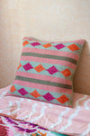 Martha Soft Pink and Sage Wool Cushion Cover