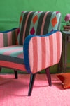 Daphne Wool and Jute Striped Armchair