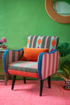 Daphne Wool and Jute Striped Armchair